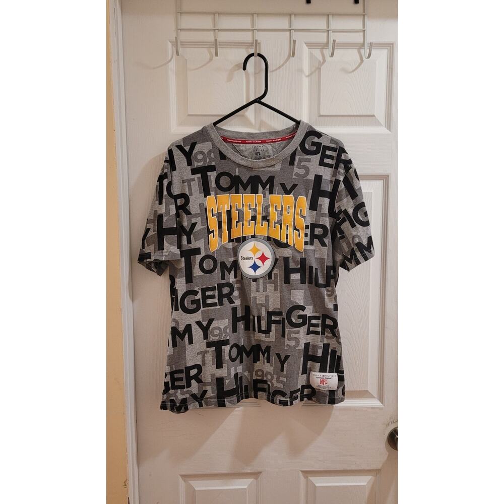 Pittsburgh Steelers Tommy Hilfiger NFL III Medium all over print SZ XL Gray Fan